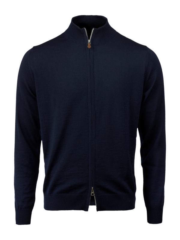 Cardigan hel zip marin