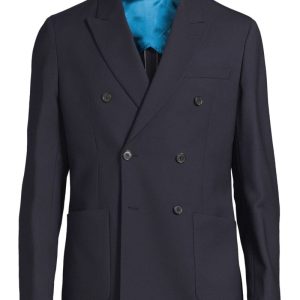 Dubbelknäppt kavaj twill navy Dubbelknäppt kavaj twill navy
