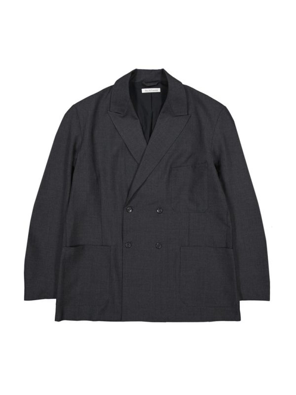 Eli double breasted jacket dark grey