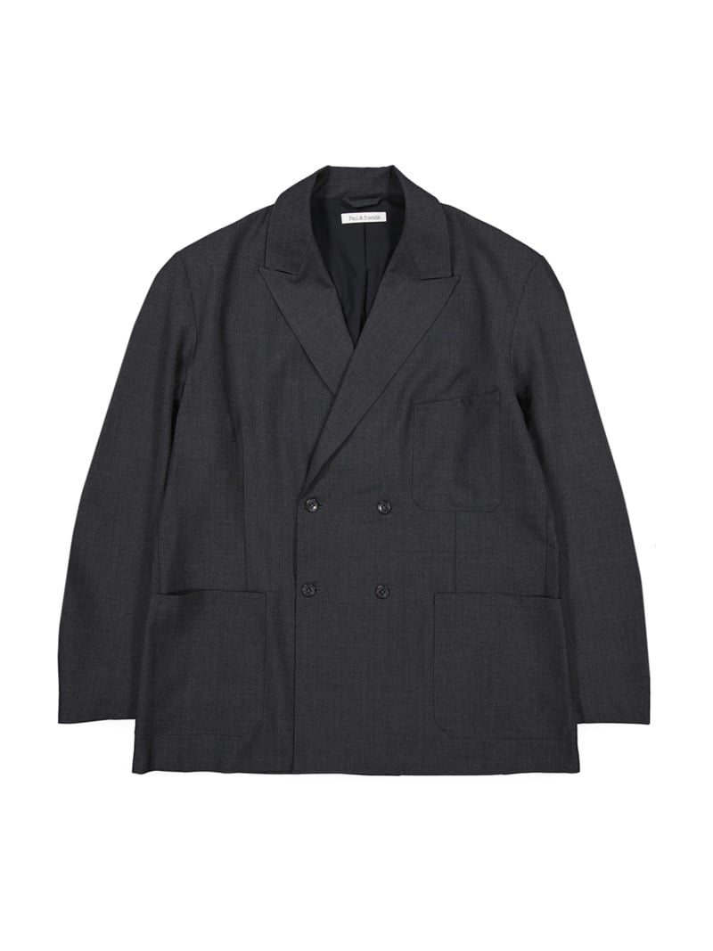 Eli double breasted jacket dark grey