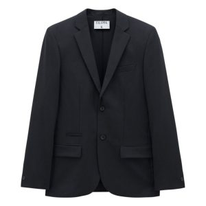 Enkelknäppt kavaj rick wool jacket black Enkelknäppt kavaj rick wool jacket black