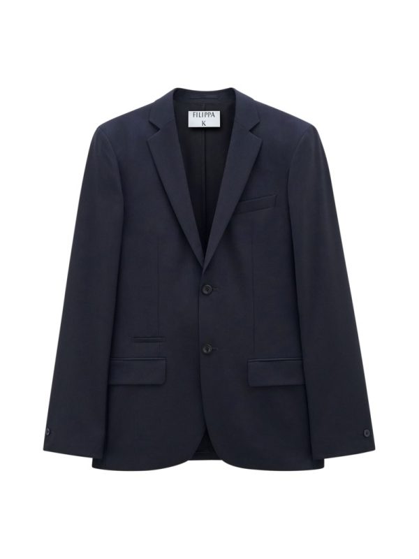 Enkelknäppt kavaj rick wool jacket dk. navy