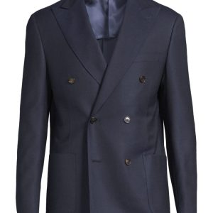 Kavaj db hopsack china blue Kavaj db hopsack china blue