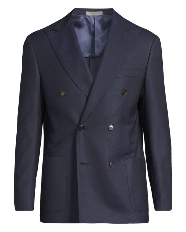 Kavaj db hopsack china blue