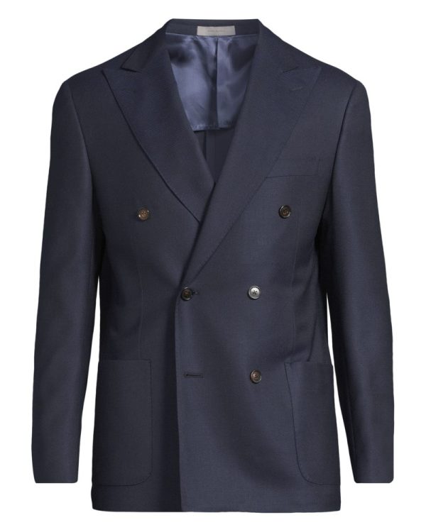 Kavaj db hopsack china blue