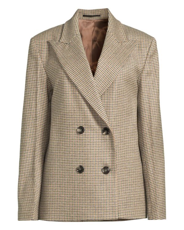 Kavaj double brown check