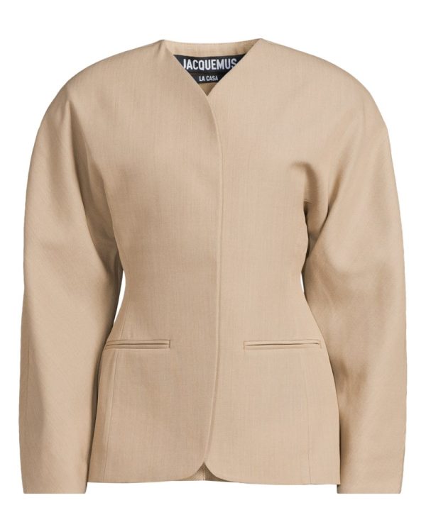 Kavaj la veste ovalo beige