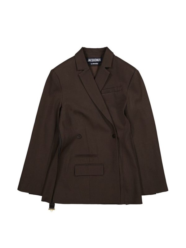 Kavaj la veste tibau mörkbrun