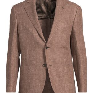 Kavaj patch wool linnen brun Kavaj patch wool linnen brun