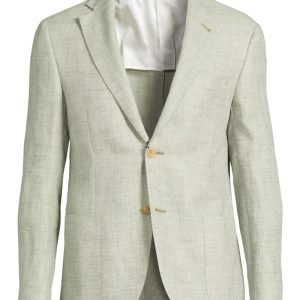 Kavaj patch wool linnen grön Kavaj patch wool linnen grön