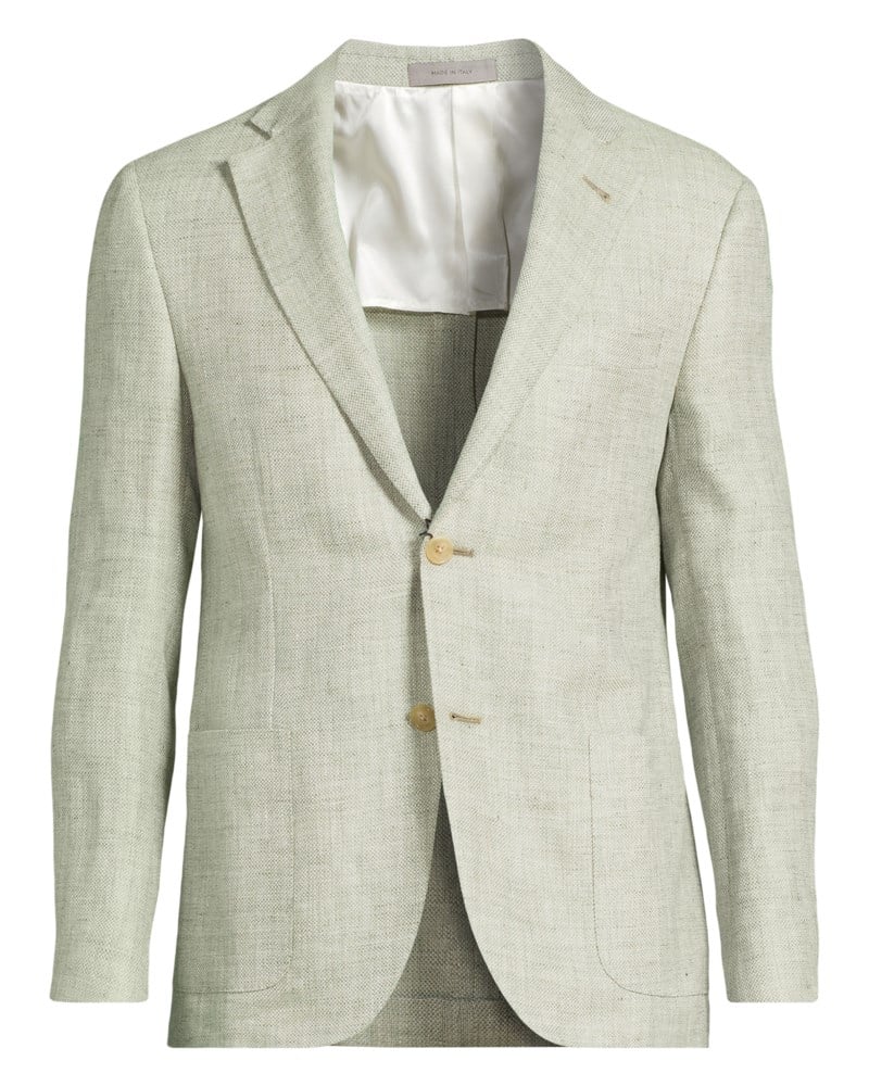 Kavaj patch wool linnen grön