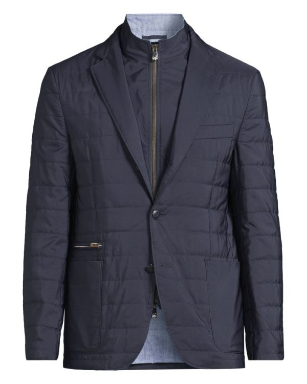 Kavaj quilted navy
