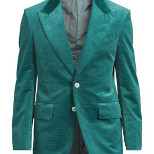 Kavaj shelton ridged velvet peacock green Kavaj shelton ridged velvet peacock green