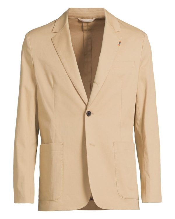 Kavaj stretch-cotton twill beige