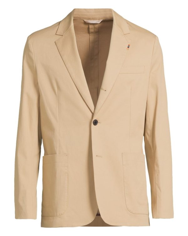Kavaj stretch-cotton twill beige