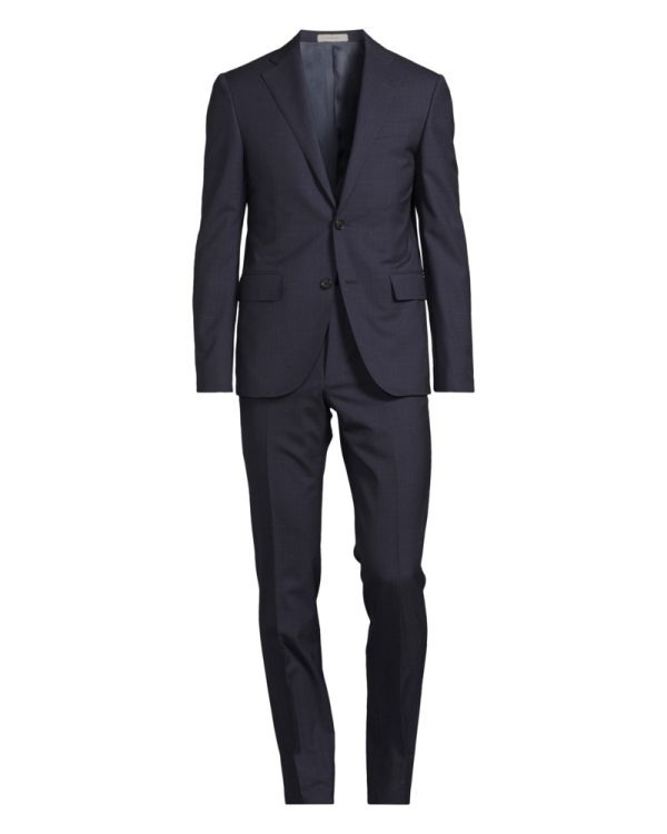Kostym leader tropical wool navy blue
