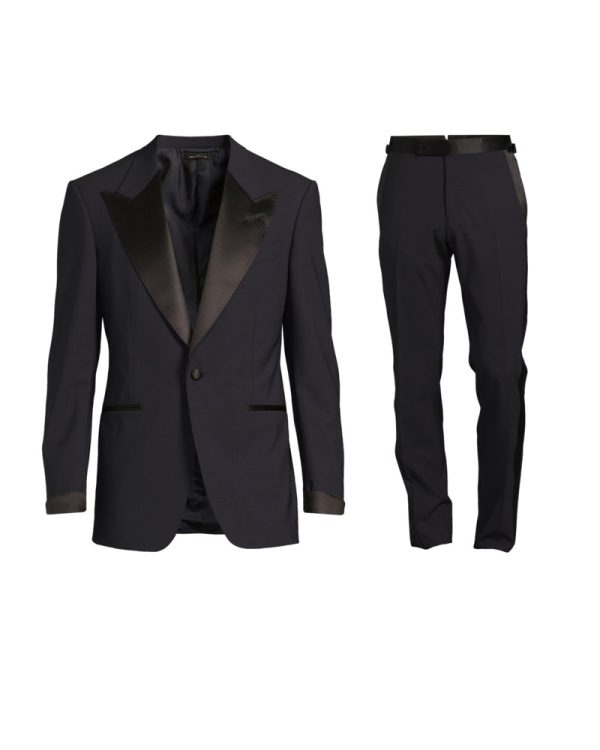 Kostym shelton peak satin tux marin Kostym shelton peak satin tux marin