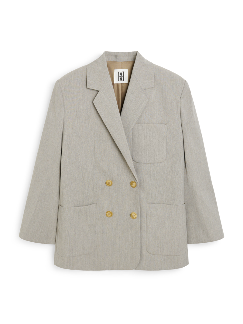 Railey dubbelknäppt kavaj grey brown melange