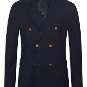 Regular fit dubbelknäppt kavaj ull dark blue Regular fit dubbelknäppt kavaj ull dark blue
