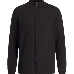 Regular fit full zip cardigan extra fine merinoull night blue Regular fit full zip cardigan extra fine merinoull night blue