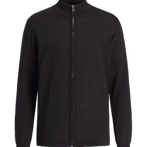 Regular fit full zip cardigan extra fine merinoull night blue Regular fit full zip cardigan extra fine merinoull night blue