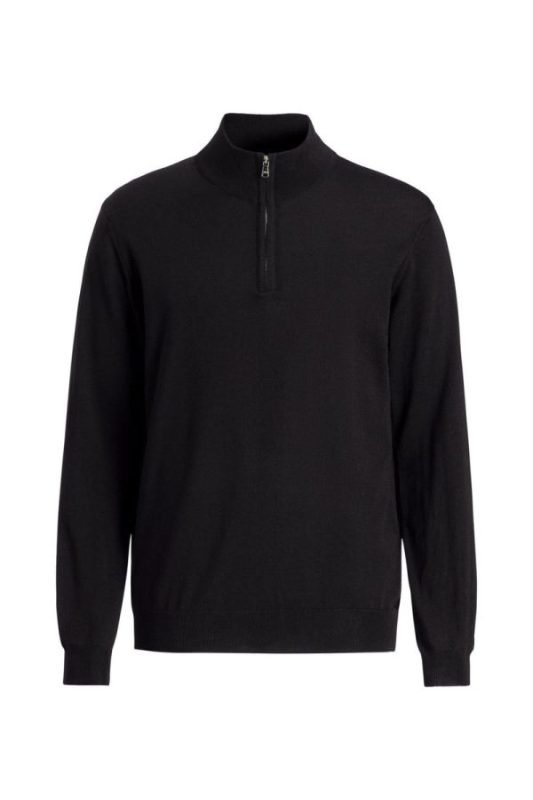 Regular fit half zip tröja extra fine merinoull night blue