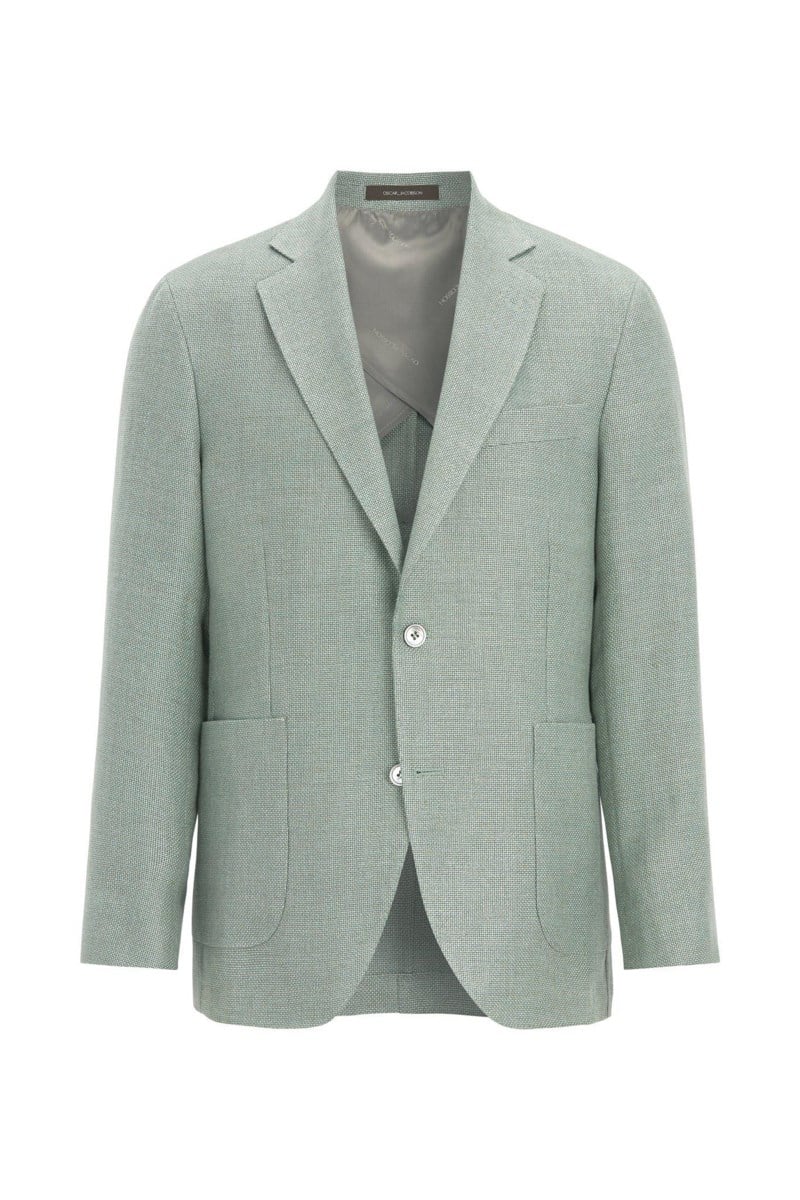 Regular fit hempwool kavaj laurel green