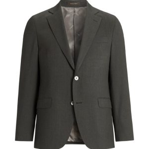 Regular fit microstructure kavaj battle green Regular fit microstructure kavaj battle green