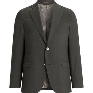 Regular fit microstructure kavaj battle green Regular fit microstructure kavaj battle green