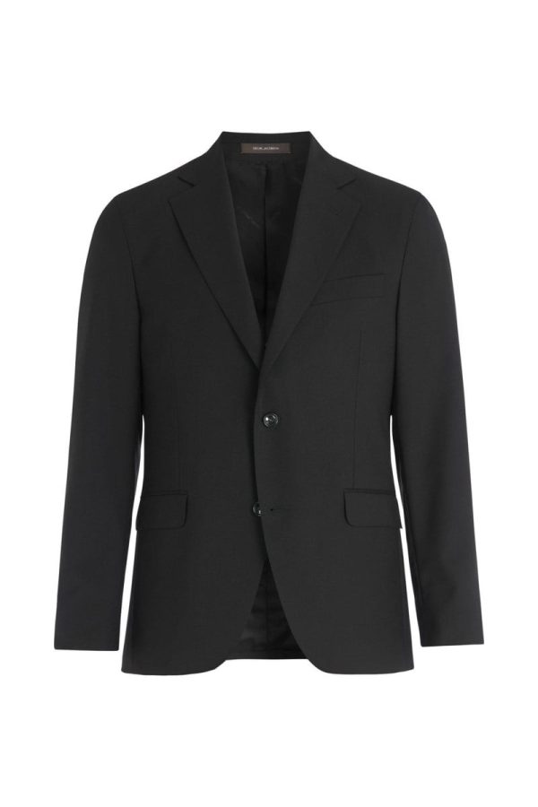 Regular fit microstructure kavaj black