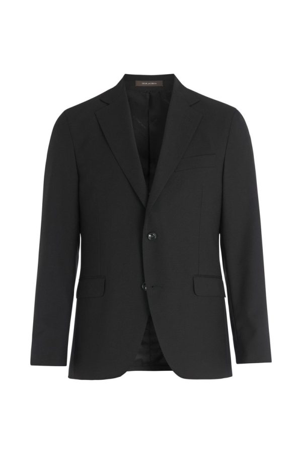 Regular fit microstructure kavaj black