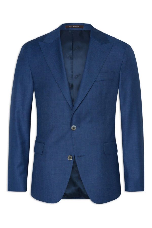Regular fit microstructure kavaj twilight blue