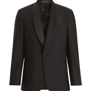Regular fit microstructure smokingkavaj black Regular fit microstructure smokingkavaj black