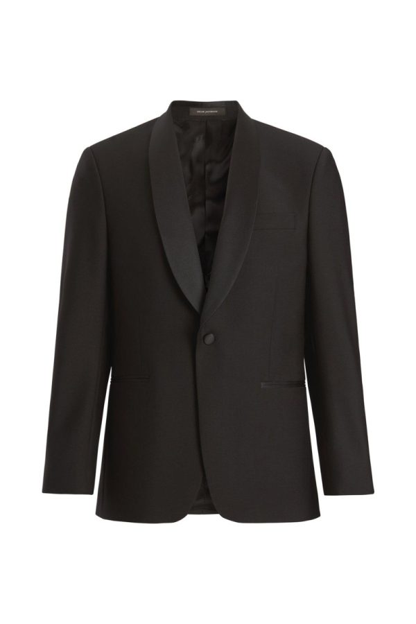Regular fit microstructure smokingkavaj black