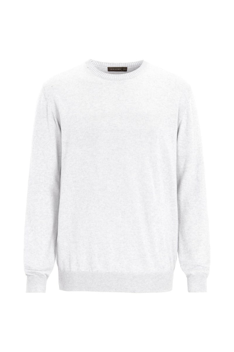 Regular fit rundhalsad tröja bomull-kashmir grey melange