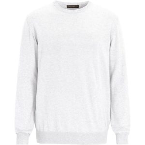 Regular fit rundhalsad tröja bomull-kashmir grey melange