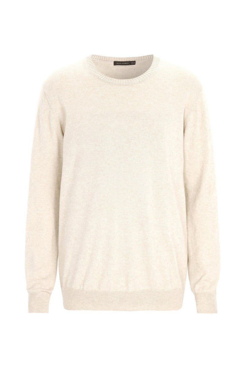 Regular fit rundhalsad tröja bomull-kashmir light camel beige