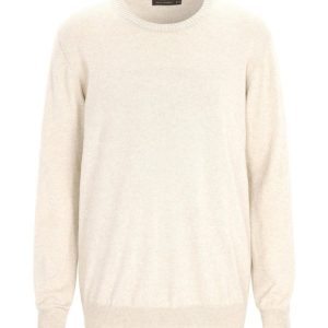 Regular fit rundhalsad tröja bomull-kashmir light camel beige Regular fit rundhalsad tröja bomull-kashmir light camel beige