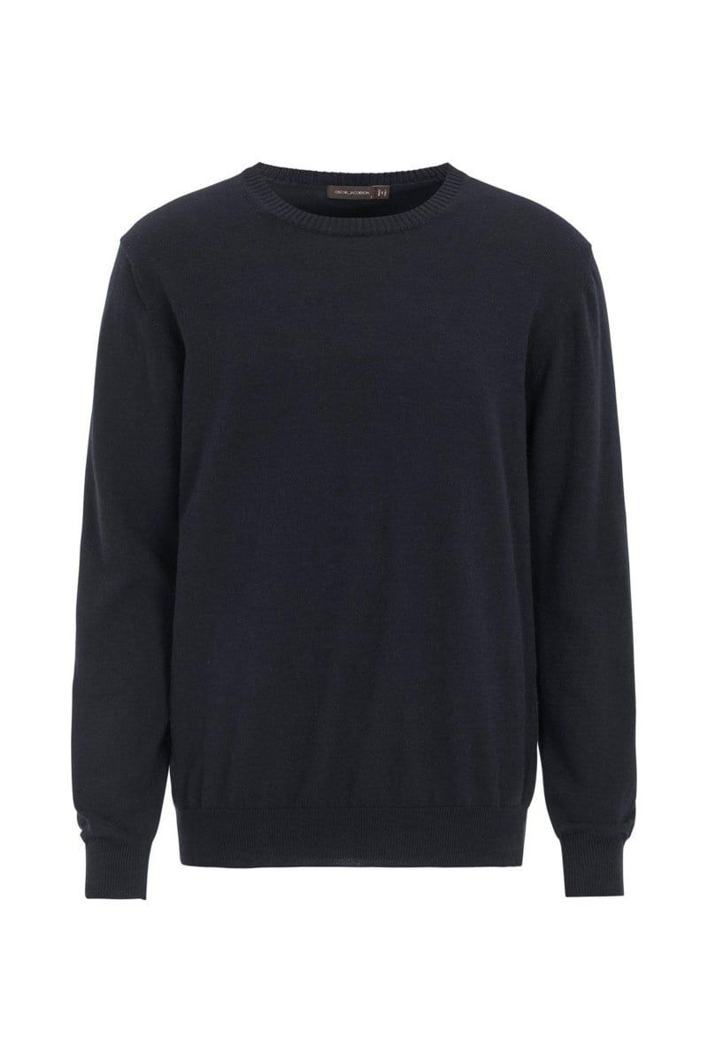 Regular fit rundhalsad tröja bomull-kashmir night blue