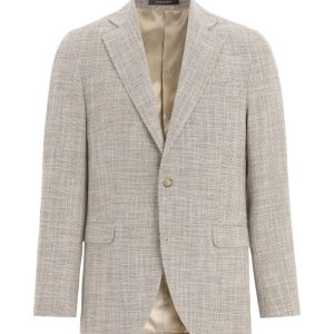 Regular fit strukturerad bomullskavaj almond beige Regular fit strukturerad bomullskavaj almond beige
