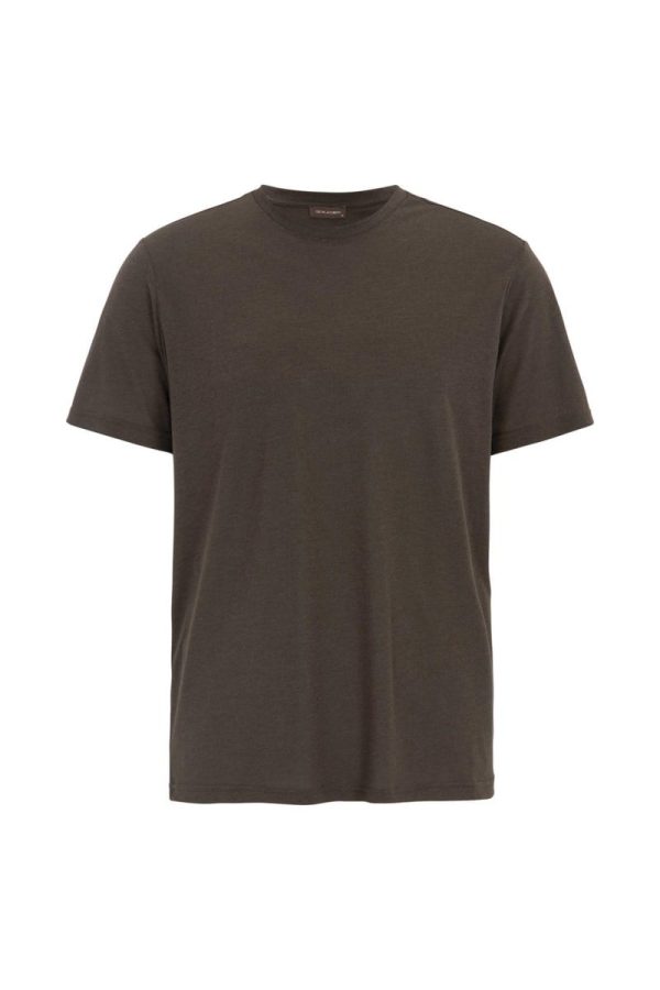 Regular fit t-shirt tencel-bomull brown elk