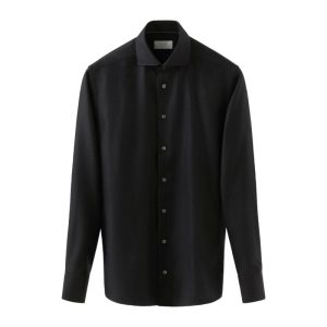 Skjorta kashmir silke slim fit svart Skjorta kashmir silke slim fit svart