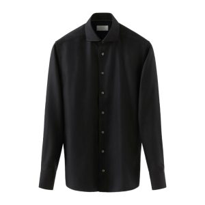 Skjorta kashmir silke slim fit svart Skjorta kashmir silke slim fit svart