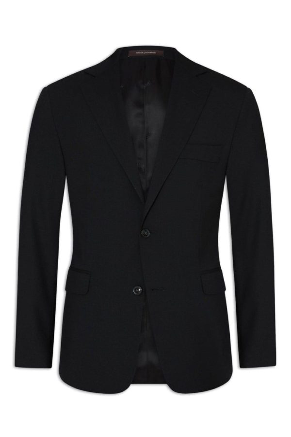 Slim fit microstructure kavaj black