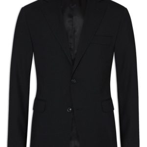 Slim fit microstructure kavaj black