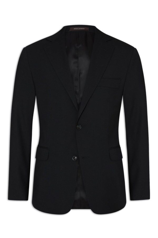 Slim fit microstructure kavaj black