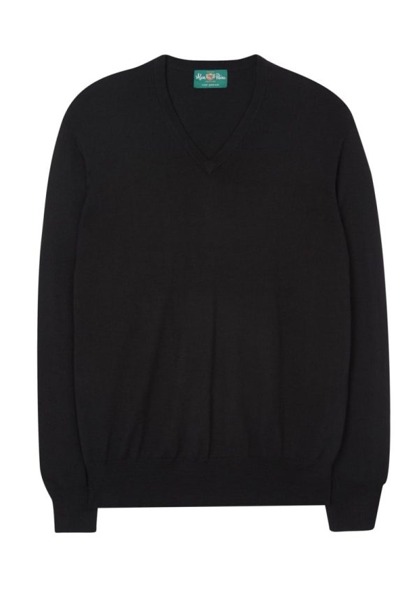 Tröja v-hals millbrook black