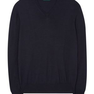 Tröja v-hals millbrook dark navy