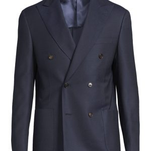 Kavaj db hopsack china blue Kavaj db hopsack china blue