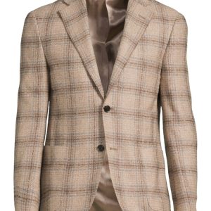 Kavaj patch pocket silk cashmere tweed beige Kavaj patch pocket silk cashmere tweed beige
